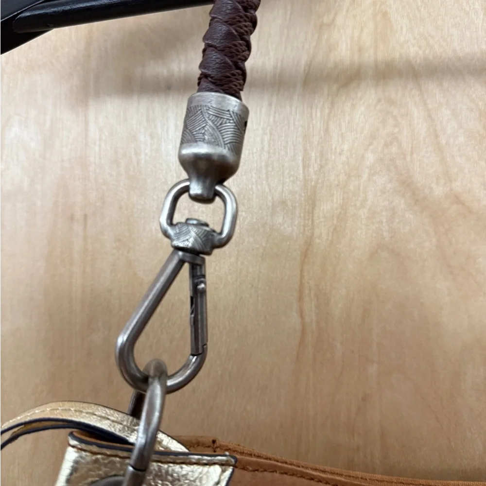 The Sak Kendra Hobo Bag in Grey, Gold and Brown - Picture 7 of 15